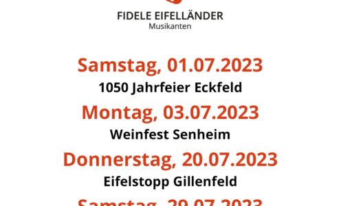 Auftritte im Juli 2023